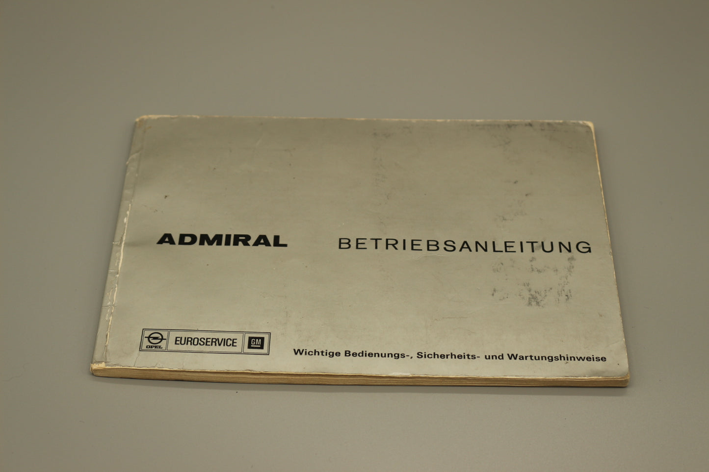 Opel Admiral Owner's Manual