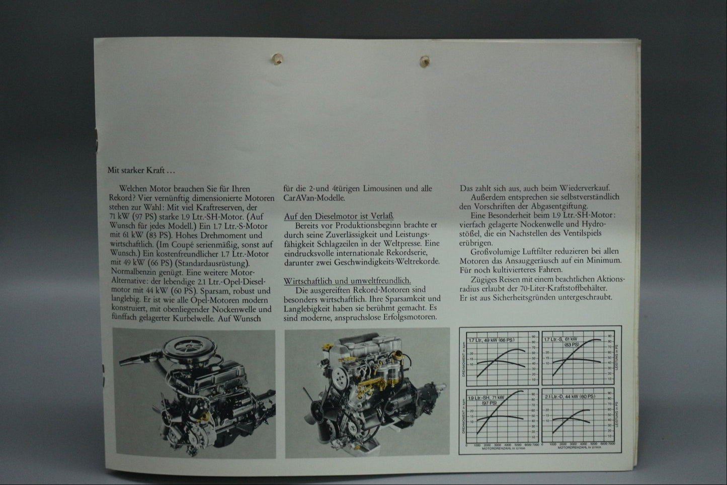 Verkaufsprospekt Opel Rekord D