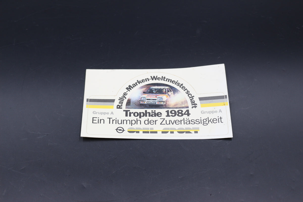 Aufkleber Opel Kadett E Rallye Markenweltmeisterschaft 1984 Gruppe A