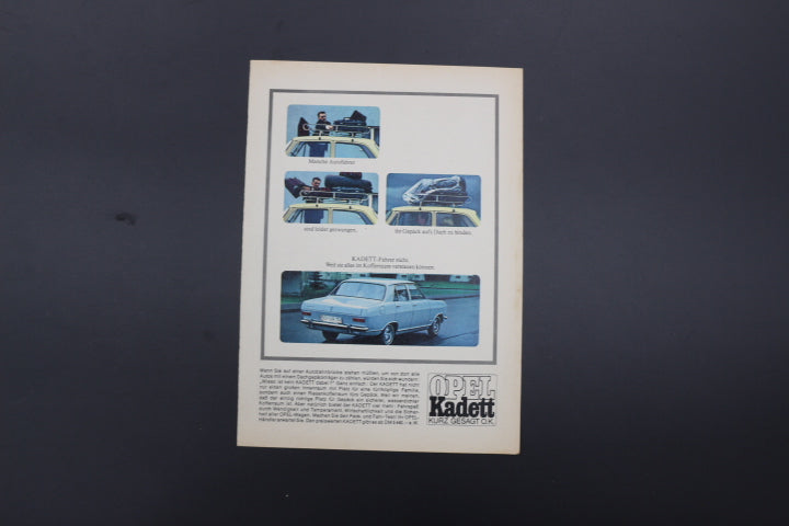 Kadett B Zeitgenössische Werbung DIN A 5