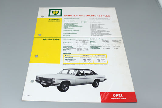 Schmier - und Wartungsplan Opel Diplomat 1969