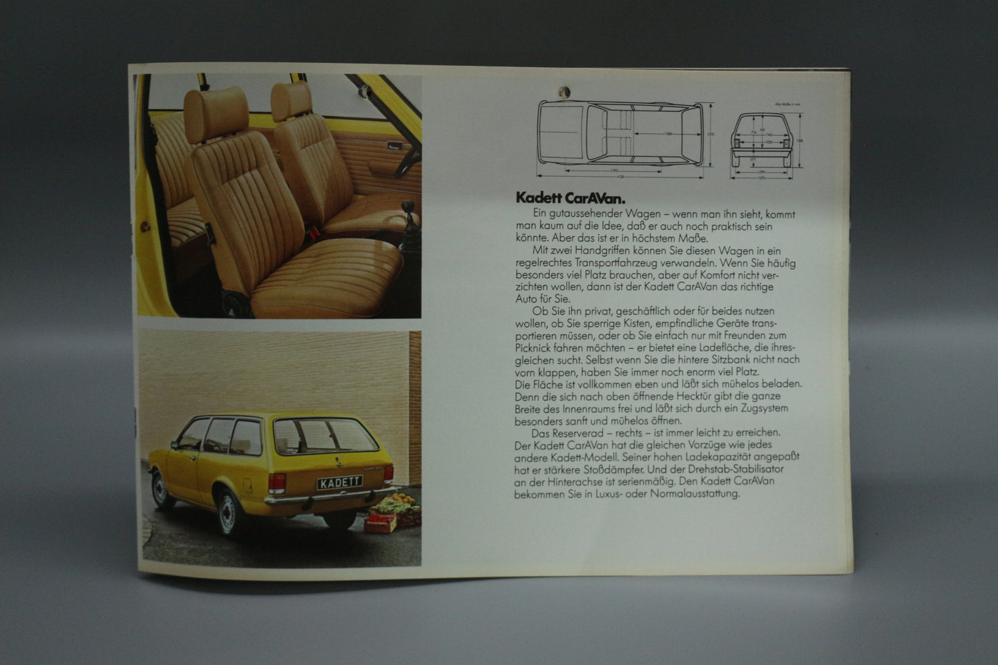 Verkaufsbroschüre Opel Kadett C