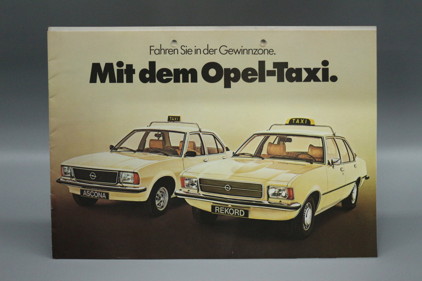 Sales Brochure Opel Ascona B + Rekord D Taxi