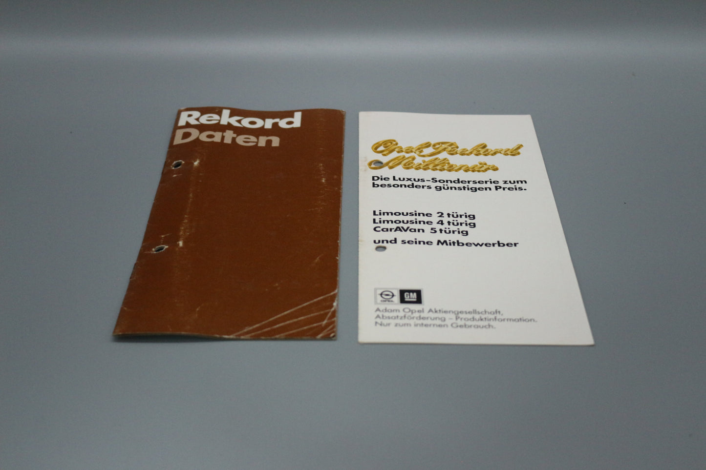 Flyer Merkblätter Opel Rekord D Set