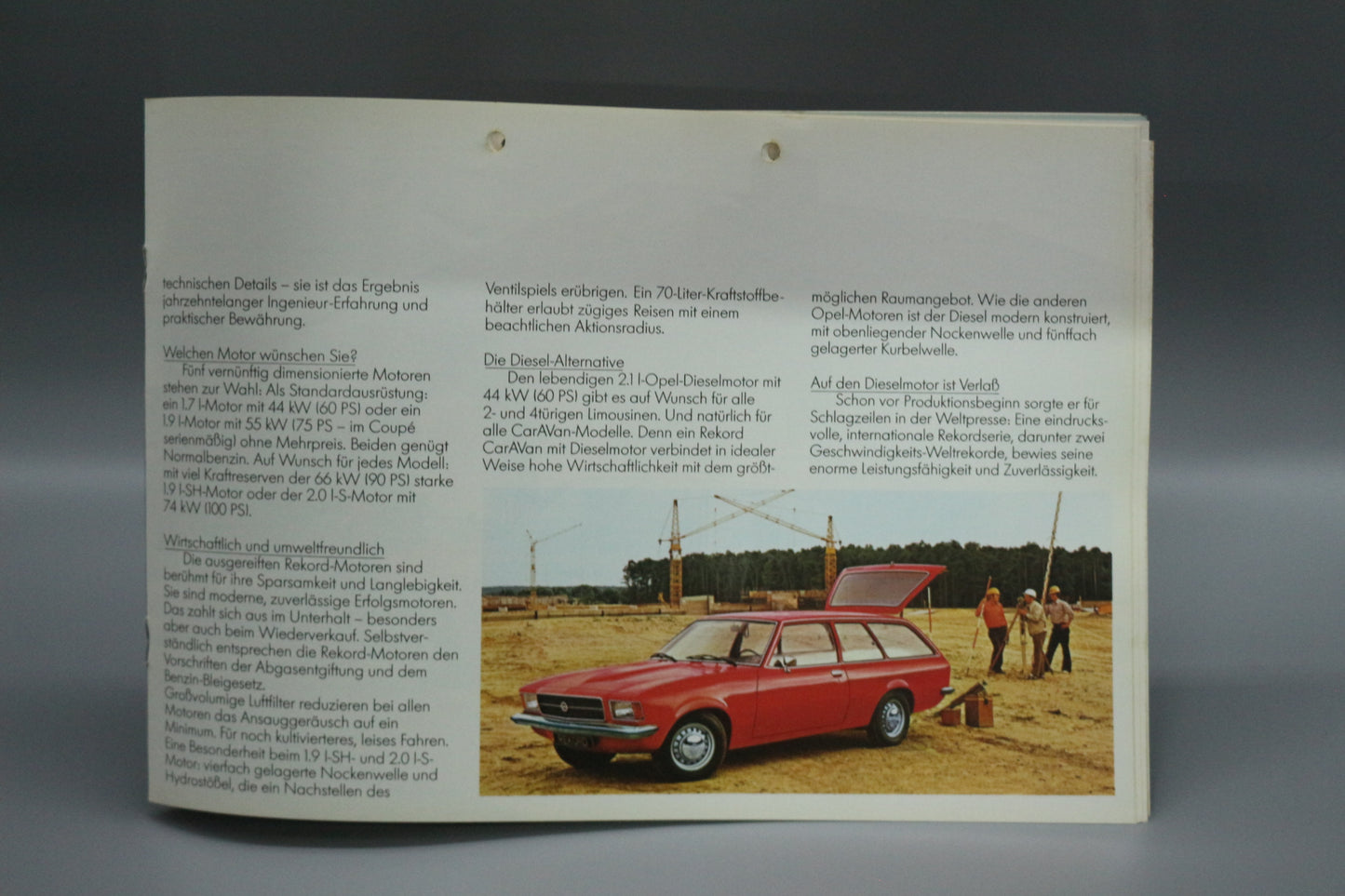 Verkaufsprospekt Opel Rekord D