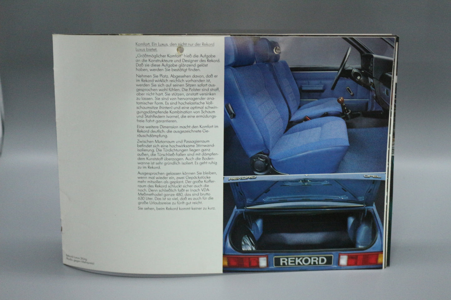 Verkaufsbroschüre Opel Rekord E
