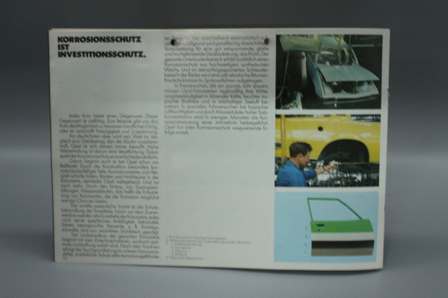Broschüre über Qualität und Sicherheit bei Opel