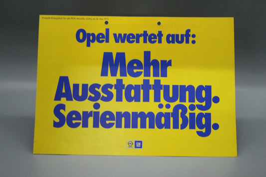 Flyer Opel wertet auf