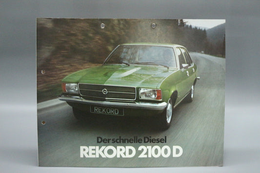 Faltblatt Verkaufsbroschüre Opel Rekord D 2100D