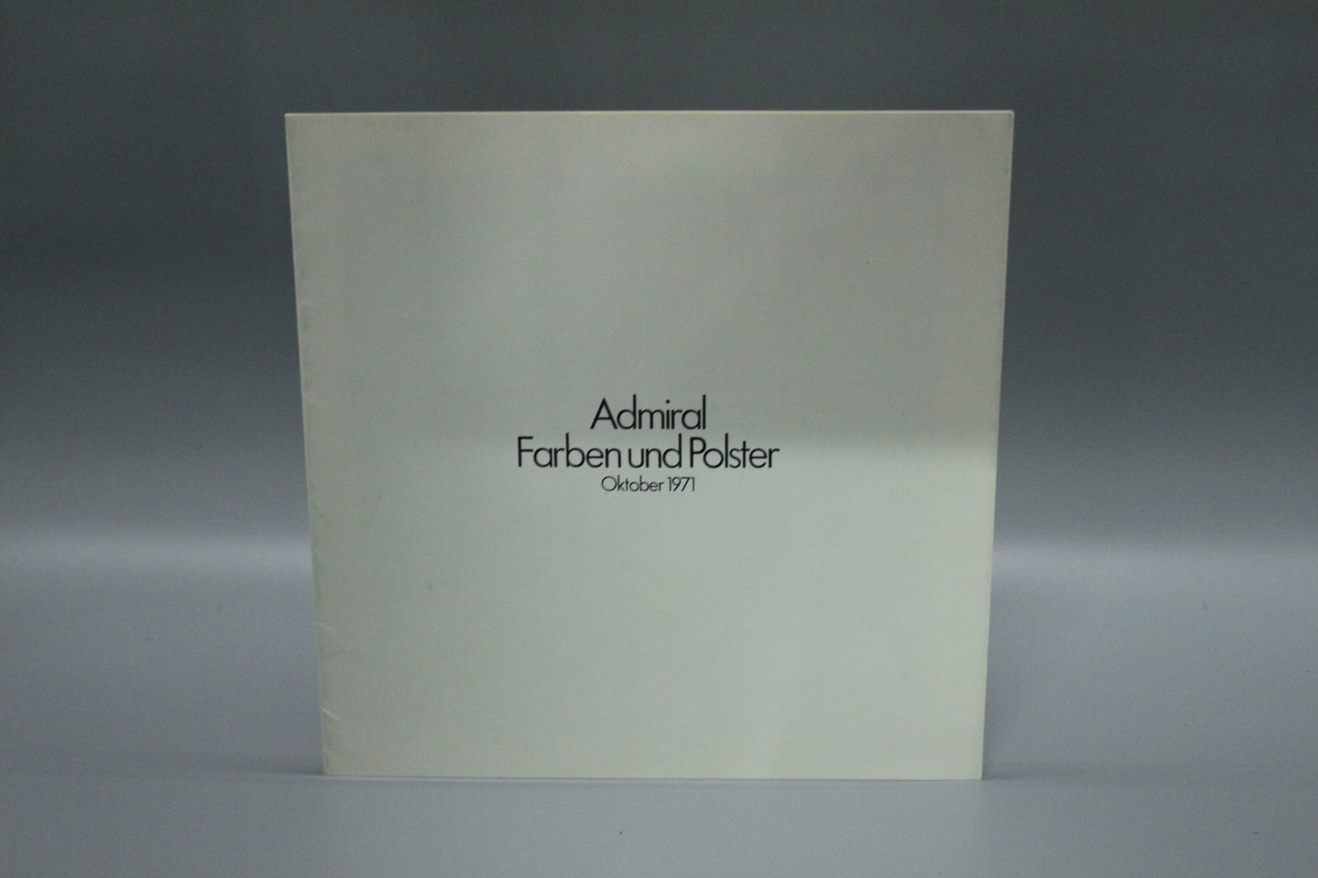 Faltblatt Opel Admiral B Farben und Polster