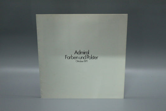 Faltblatt Opel Admiral B Farben und Polster