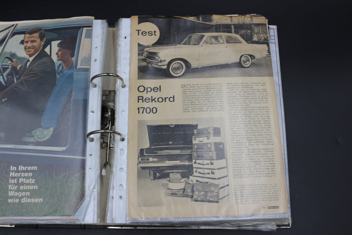 Sammelmappe Prospekte Betriebsanleitung Tabellen Technische Daten Opel Rekord A