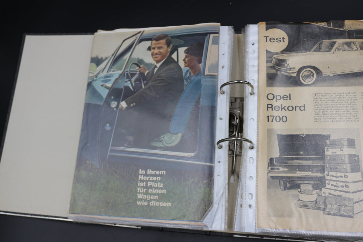 Sammelmappe Prospekte Betriebsanleitung Tabellen Technische Daten Opel Rekord A