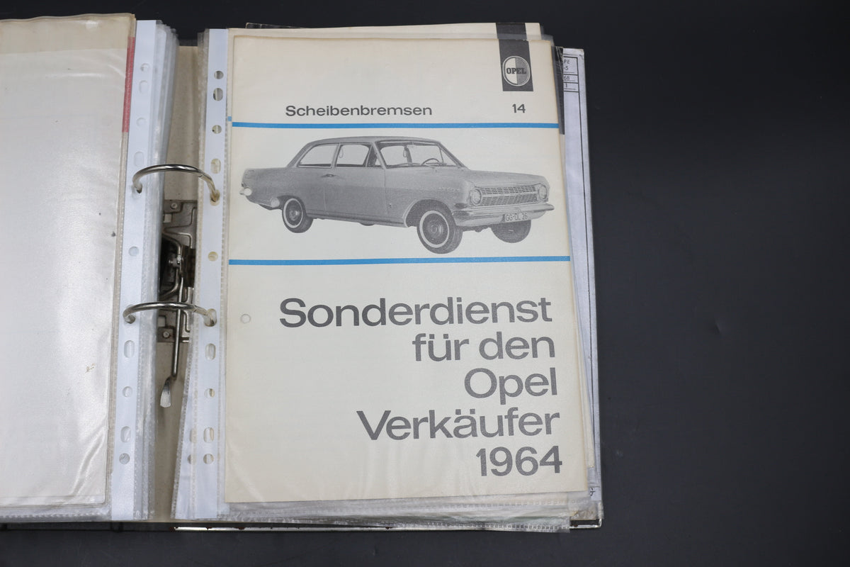 Sammelmappe Prospekte Betriebsanleitung Tabellen Technische Daten Opel Rekord A