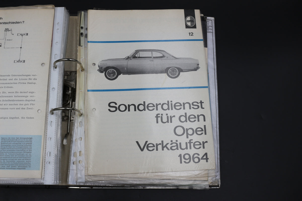 Sammelmappe Prospekte Betriebsanleitung Tabellen Technische Daten Opel Rekord A