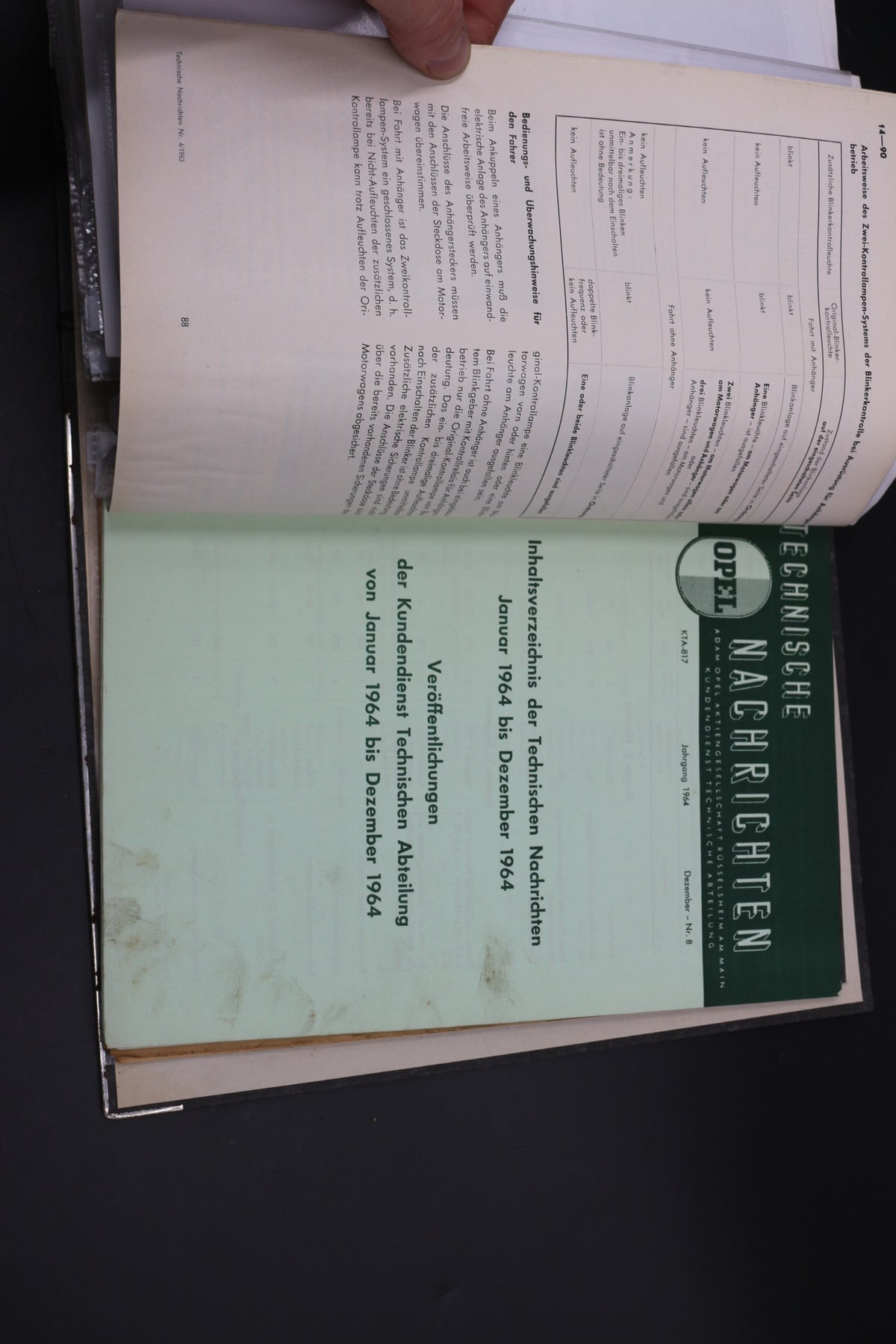Sammelmappe Prospekte Betriebsanleitung Tabellen Technische Daten Opel Rekord A