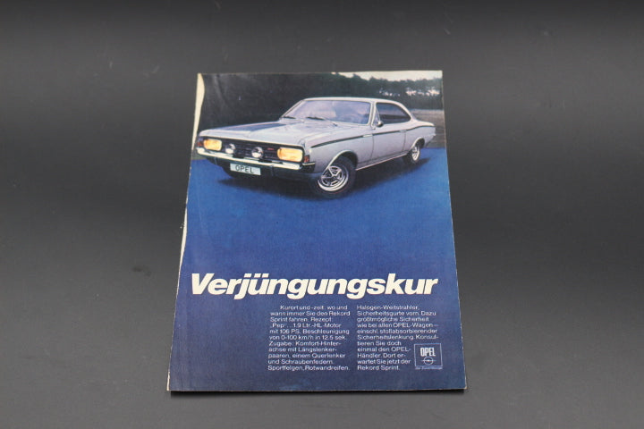 Rekord C Sprint Coupé Zeitgenössische Werbung DIN A 5