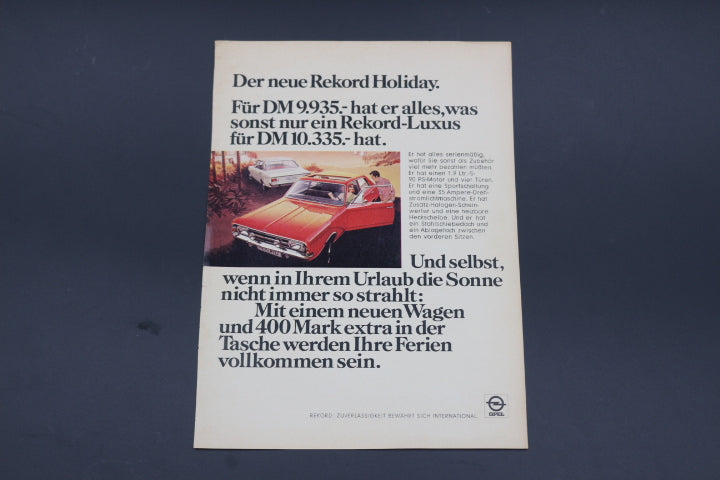 Rekord C Holiday Zeitgenössische Werbung DIN A 5