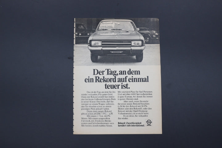 Rekord C Zeitgenössische Werbung DIN A 5