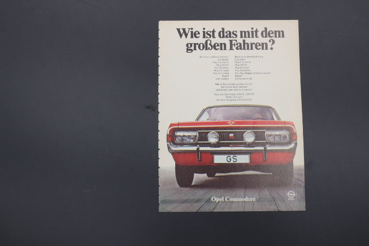 Commodore A GS Zeitgenössische Werbung DIN A 5
