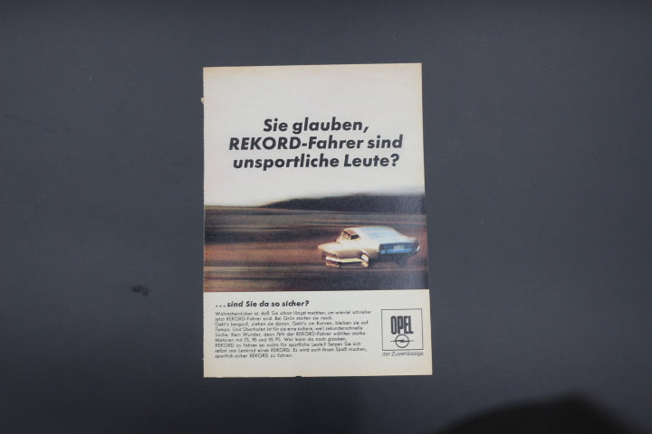 Rekord C Coupé Zeitgenössische Werbung DIN A 5