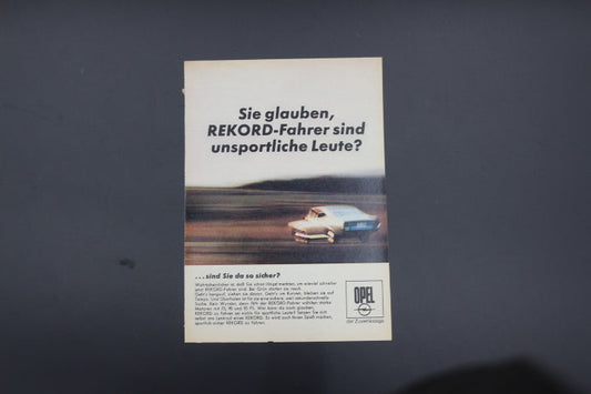 Rekord C Coupé Zeitgenössische Werbung DIN A 5