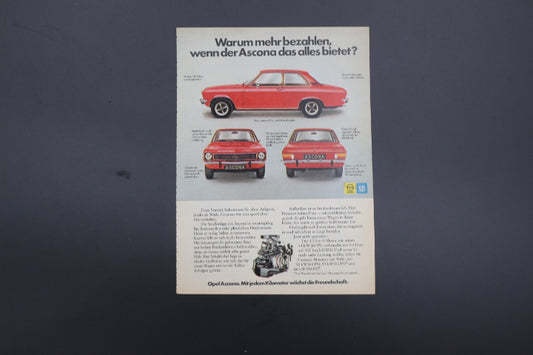 Ascona A Zeitgenössische Werbung DIN A 5