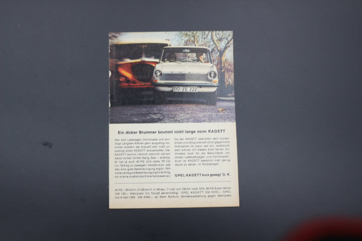 Kadett A Zeitgenössische Werbung DIN A 5