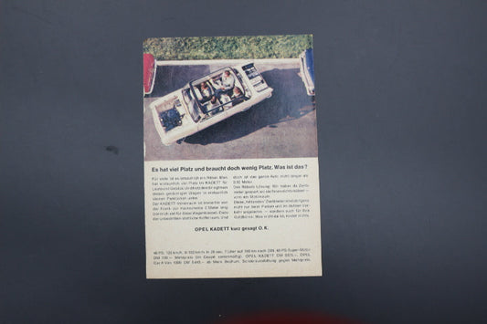 Kadett A Zeitgenössische Werbung DIN A 5