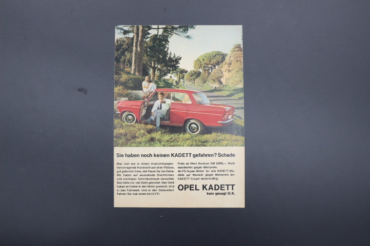 Kadett A Zeitgenössische Werbung DIN A5