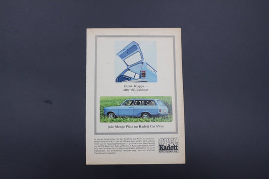Kadett B Caravan Zeitgenössische Werbung DIN A5