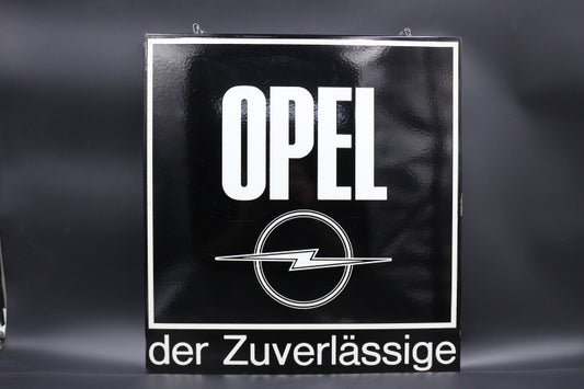Opel Emaille Schild "Opel der Zuverlässige"